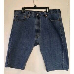 Levis 505 Jean Shorts Mens 40 Classic Fit Blue Denim Medium Wash